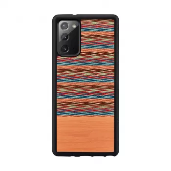 Capa para smartphone man and wood para Samsung Galaxy Note 20 — padrão xadrez castanho, interior preto