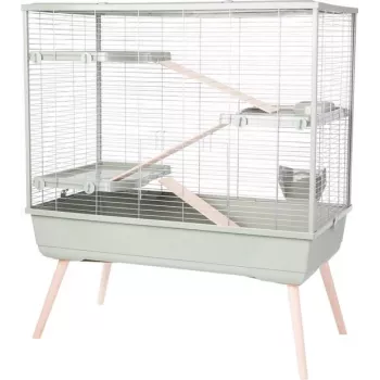 Gaiola para coelhos ZOLUX Neolife 100 XL verde — metal/plástico, 990×540×1140 mm, espaçamento das barras 15 mm, para coelhos 10–15,9 kg