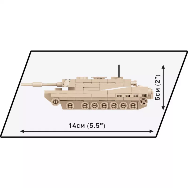 Conjunto de construção Cobi Abrams M1A2 — 174 peças, idade recomendada 6+, bege