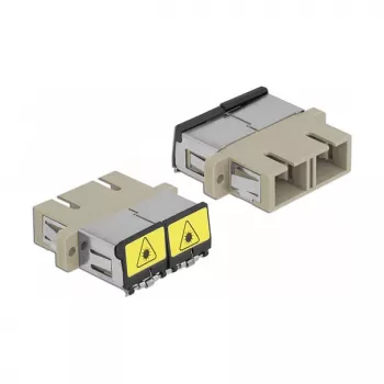 Acoplador de fibra ótica DeLOCK 86894 SC duplex multimodo bege