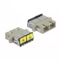 Acoplador de fibra ótica DeLOCK 86894 SC duplex multimodo bege