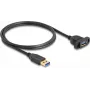 Cabo DeLOCK SuperSpeed USB 5 Gbit/s USB Type-A macho para fêmea 1 m preto