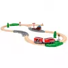 World - Conjunto de comboio com motor de corda, veículo de brincar