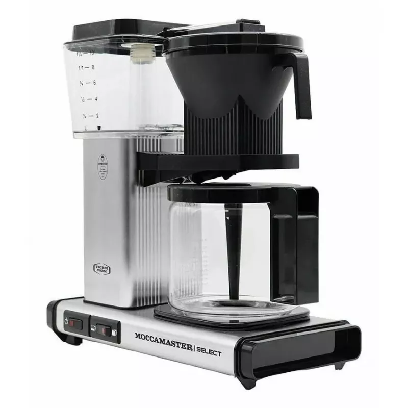 Máquina de café de filtro MOCCAMASTER KBG 741 — depósito de água de 1,25 l, jarra de 10 chávenas, 1520 W, aço inoxidável/preto
