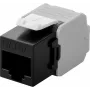 Wentronic Goobay CAT 6a KeyStone conector fêmea RJ45, não blindado, 500 MHz, preto-branco (90692)