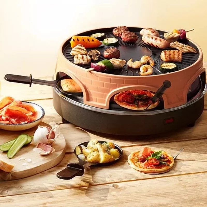 Emerio PO-113255.4 Grill de raclette 1500 W preto, castanho