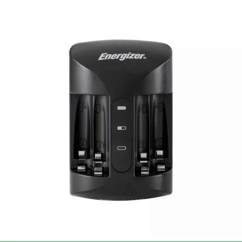 Carregador de pilhas Energizer Pro Charger AC 4 entradas para AA/AAA NiMH, 100–240 V, 2000 mAh incluídas