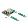 DeLOCK Mini PCIe I/O 1 x conector fêmea USB 2.0 Type-A Full-Size Half-Size