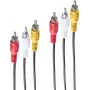 shiverpeaks BASIC-S Cabo de áudio 3x RCA - 3x RCA 2,5 m 2,5 m 3 x RCA preto - vermelho - branco - amarelo (BS40150-2.5)