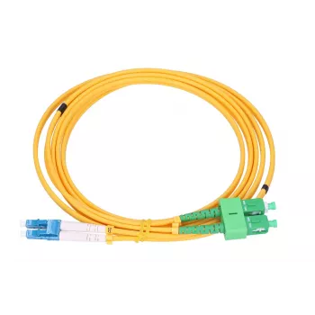 Patchcord Extralink SC/APC para LC/UPC, Monomodo Duplex G.652D, 3 mm, 0,5 m