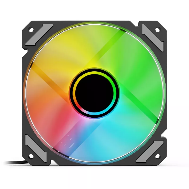 SHARKOON SHARK Mirror RGB PWM Reverse 120 mm ventoinha de caixa, 1500 RPM, preta