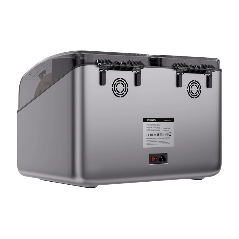 Secador de filamento Creality 4005010100 para impressora 3D — compatível com SpacePi X4, preto/cinzento, 1 unid.