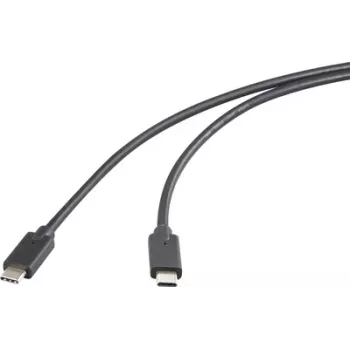 Cabo DisplayPort Renkforce USB-C USB 3.2 Gen2x2 macho 1,00 m preto revestimento TPE (RF-5501102)