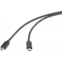 Cabo DisplayPort Renkforce USB-C USB 3.2 Gen2x2 macho 1,00 m preto revestimento TPE (RF-5501102)