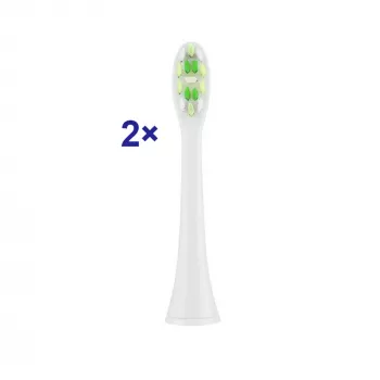 Cabeças de escova de dentes ETA WhiteClean 2 unid. — verde/branco, cerdas macias, compatíveis com modelos ETA