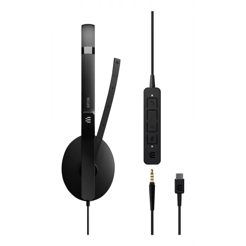 Headset EPOS ADAPT 165 USB-C II com fios arco de cabeça escritório/callcenter USB Type-C preto