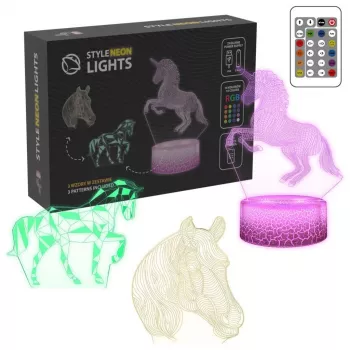 Lâmpada LED decorativa Manta SNL116RGB RGB 3D cavalo