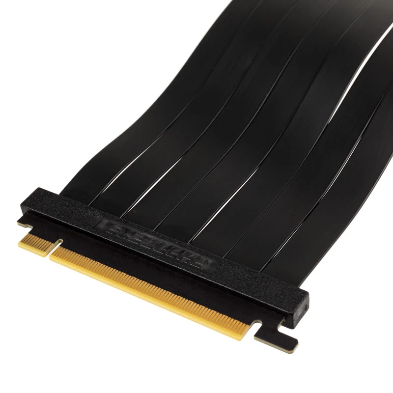 Cabo ribbon riser PHANTEKS PCIe x16, 90 Graus, 22 cm – preto