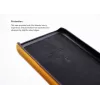 Capa para telemóvel VixFox para iPhone X/XS, amarelo-mostarda, traseira com compartimento para cartões