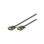 Wentronic Goobay Cabo DVI-I FullHD Dual Link, preto, 3 m - ficha DVI-I Dual-Link (24+5 pinos) > ficha DVI-I Dual-Link (24+5 pinos) (69210)