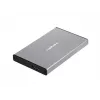 Caixa externa para HDD/SSD NATEC Rhino GO — 2,5 polegadas SATA, 9,5 mm, USB 3.0, alumínio, cinzento, até 4 TB