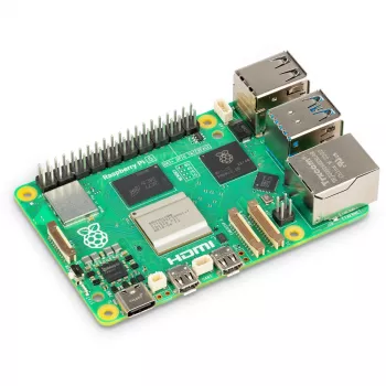 Computador de placa única Raspberry Pi 5 placa de desenvolvimento — 2400 MHz Arm Cortex-A76, até 16 GB LPDDR4x, MicroSD, USB 3.2, Wi‑Fi 5