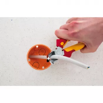 Alicate de cravar/descarnar Wiha TriCut alicate de instalação Professional electric Z 14 1 01 — corta, descarna e isola para peças sob tensão até 1.000 V AC