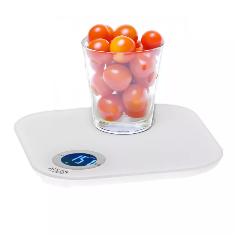 Balança de cozinha Adler AD 3180 divisão 1 g LCD branca