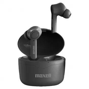 Maxell Bass 13 Sync Up Auscultadores Bluetooth intra-auriculares sem fios com estojo de carregamento preto