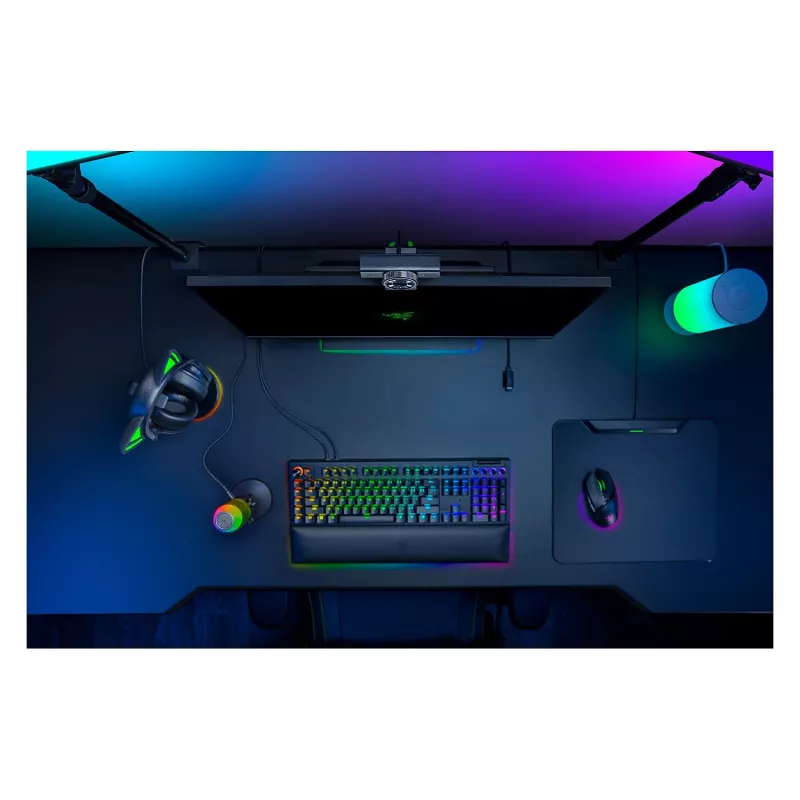 Webcam Razer Kiyo V2 X, 1440p @ 60 FPS, focagem automática, grande angular - preto