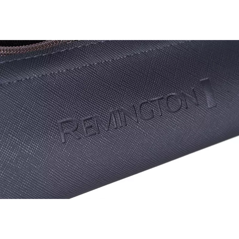 Ferro de alisar Remington S8598 Warm preto cinzento — placas de cerâmica 11 cm, 5 níveis de temperatura, 160–230 °C, cabo de 3 m, bolsa de transporte
