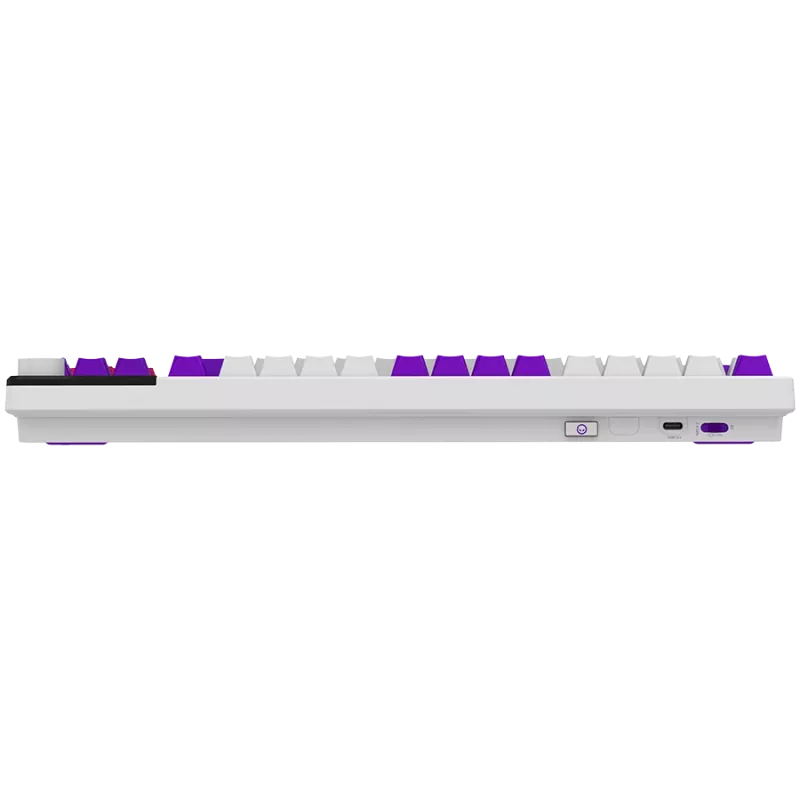 LORGAR KBP70TKLW, Teclado de gaming mecânico TKL sem fios Pro, branco, layout EN