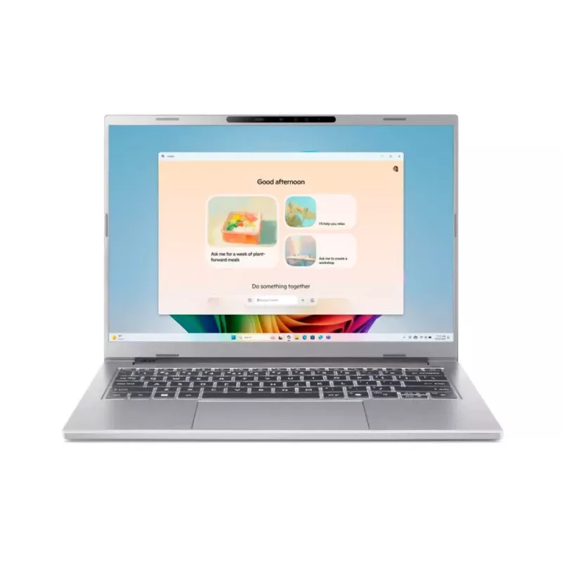 Portátil Acer Aspire 14 AI A14-53M-75DW — 14 polegadas WUXGA, Intel Core Ultra 7 258V, 32 GB LPDDR5x, 1 TB SSD, Intel Arc 140V, Windows 11 Home, Prateado