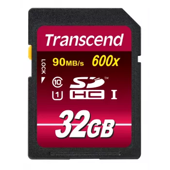 Memória flash Transcend 32 GB SDHC UHS-I 600x TS32GSDHC10U1