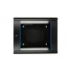 Extralink caixa rack 9U 600x600 AZH preto montado na parede, tipo oscilante