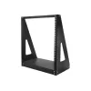 StarTech.com rack de servidor de secretária 2-Post 12U Heavy-Duty, pequena estrutura de rack de computador aberta de 19 polegadas, rack de rede compacto para equipamento AV/estúdio/dados/IT, em conformidade TAA – rack de dois postes autónomo para casa/escritório