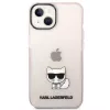 Karl Lagerfeld KLHCP14MCTRI iPhone 14 Plus / 15 Plus 6.7 capa rígida rosa / rosa transparente Choupette Body