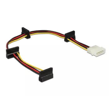 DeLOCK - Fonte de alimentação - fonte de alimentação interna, 4 pinos (macho) para alimentação SATA (fêmea) - 40 cm - multicolor (60142)