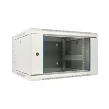 Armário rack de parede Extralink 6U 600x600 AZH cinzento montagem na parede, tipo basculante