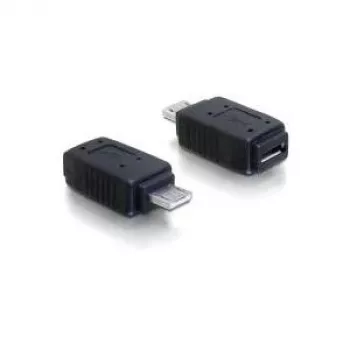 Adaptador USB micro-A+B fêmea para USB micro A macho DeLOCK 65032 preto