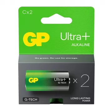 Pilha C GP Alcalina ULTRA PLUS pack de 2 (modelo 03014AUPETA-B2)