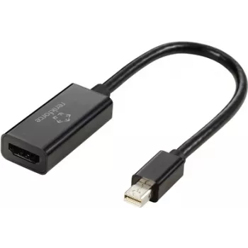 Renkforce Cabo Adaptador Mini-DisplayPort HDMI-A Fêmea 0,55 m Preto RF-5947252 Contactos Dourados Cabo DisplayPort (RF-5947252)