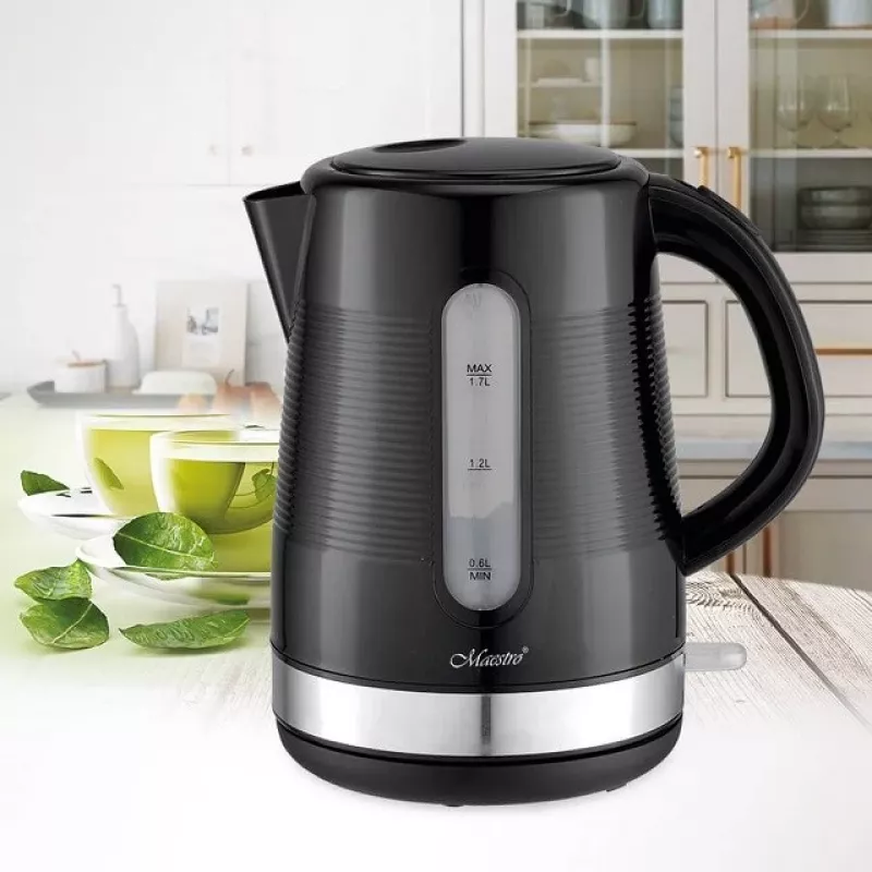 Maestro MR-035-BLACK chaleira elétrica, 1,7 l, preta
