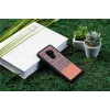 Capa para smartphone Man and Wood para Samsung Galaxy S9 Plus — padrão xadrez castanho com rebordo preto