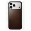 Capa para telemóvel Nomad Traditional Leather Case para iPhone 17 Pro Max, couro/alumínio/microfibra, compatível com 6,9 polegadas (castanho)