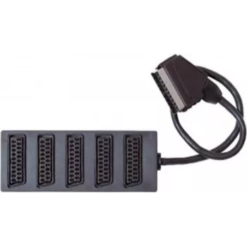 Caixa comutadora SCART ShiverPeaks 5 portas com cabo SCART de 0,4 m (modelo 22224021)