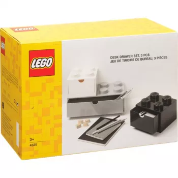 Gavetas de secretária conjunto de 3 Room Copenhagen caixa de armazenamento LEGO branca, modelo 43250801