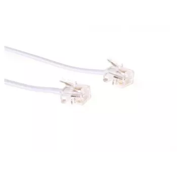 Cabo telefónico Microconnect MPK181W RJ11 RJ11 1m branco