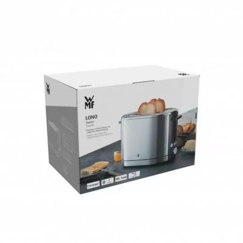 Torradeira WMF Bueno Pro 6 — 2 fatias, 870 W, prateado/preto