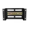 Delock 67320 Régua de disjuntores de 10" com cobertura e calha DIN, 3U, metal, preto